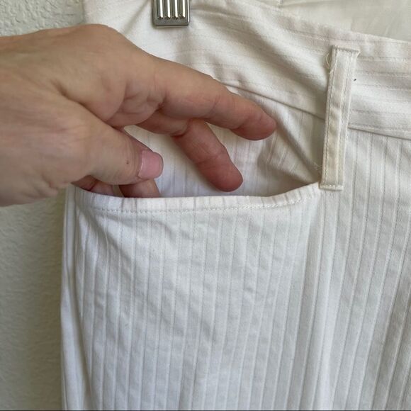 First Kiss White Cotton Pants, Junior Size 7 - Picture 8 of 11